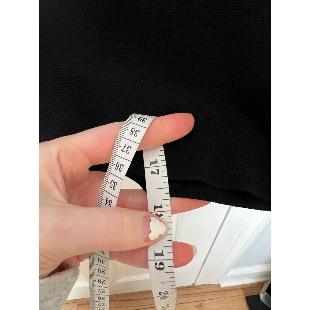 Sandro Paris Fabie Crop Short Sleeve Top Sweater Black White Ruffle Collar S - Picture 11 of 13